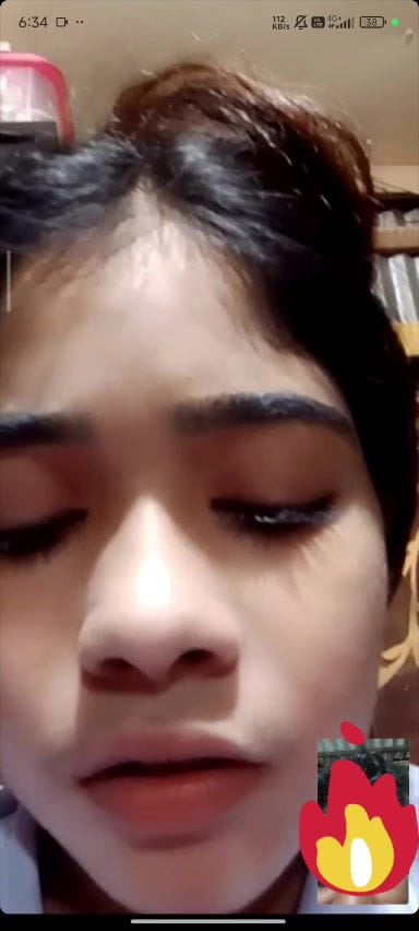 Cute gf showing big boobs in video call
