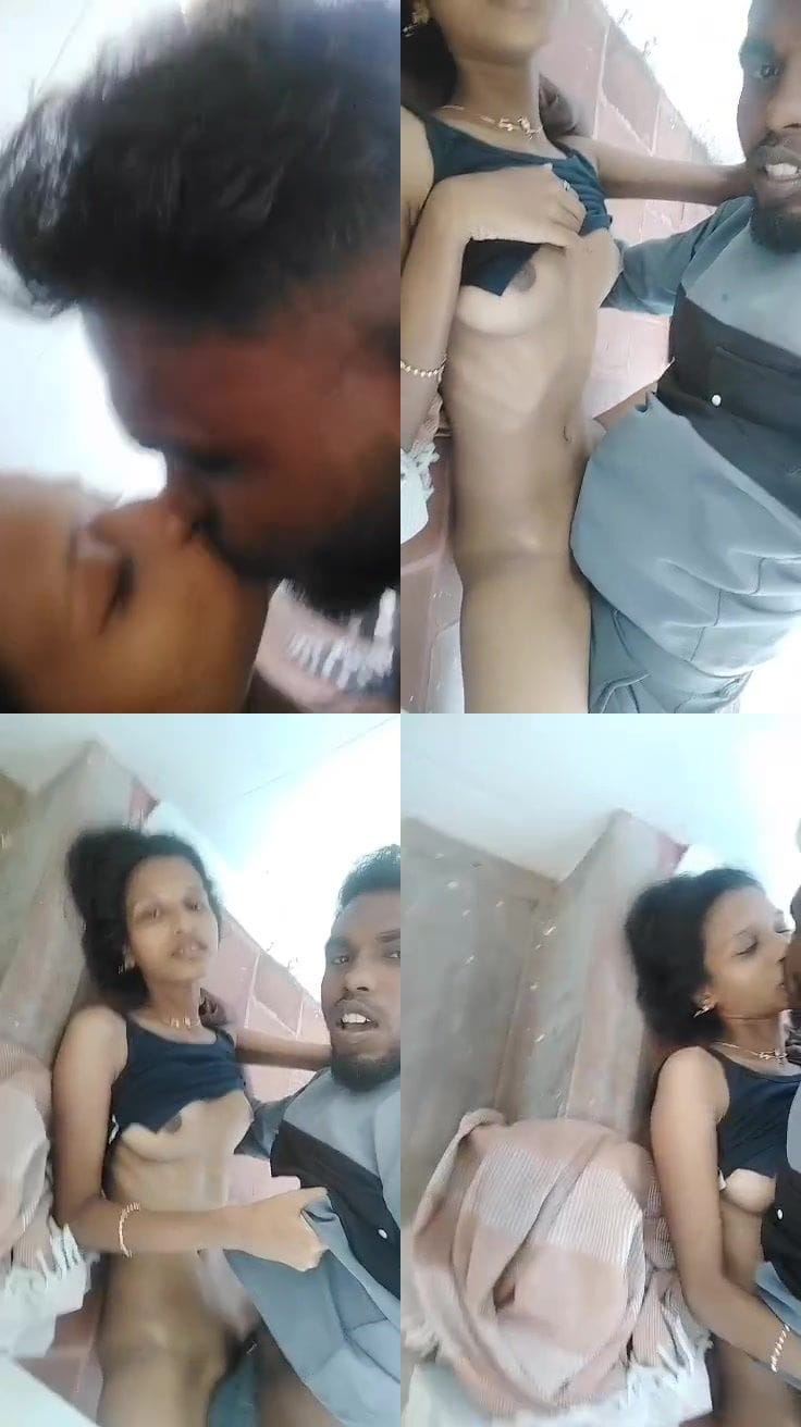 College Lovers Fucking In Construction SIte On Stairs