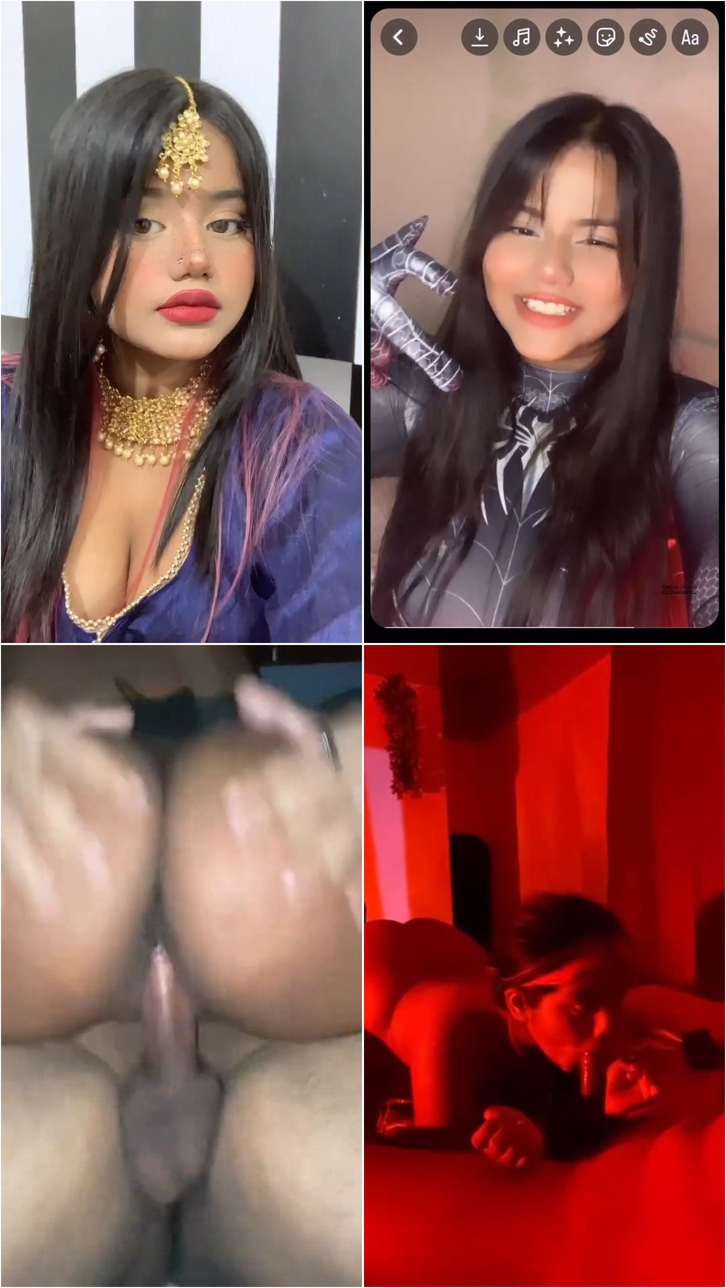Famous Bengali Viral Instgram Influencer Shengnang Spider Girl Fucking Multiple Guys, Threesome And Giving Bj Part 2