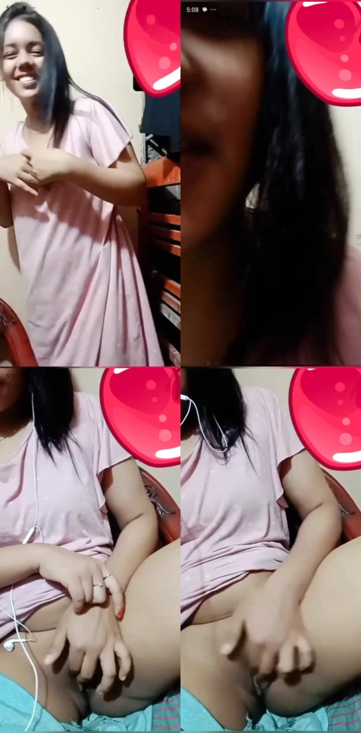 Beautiful Cute Horny Gf Fingering In VC