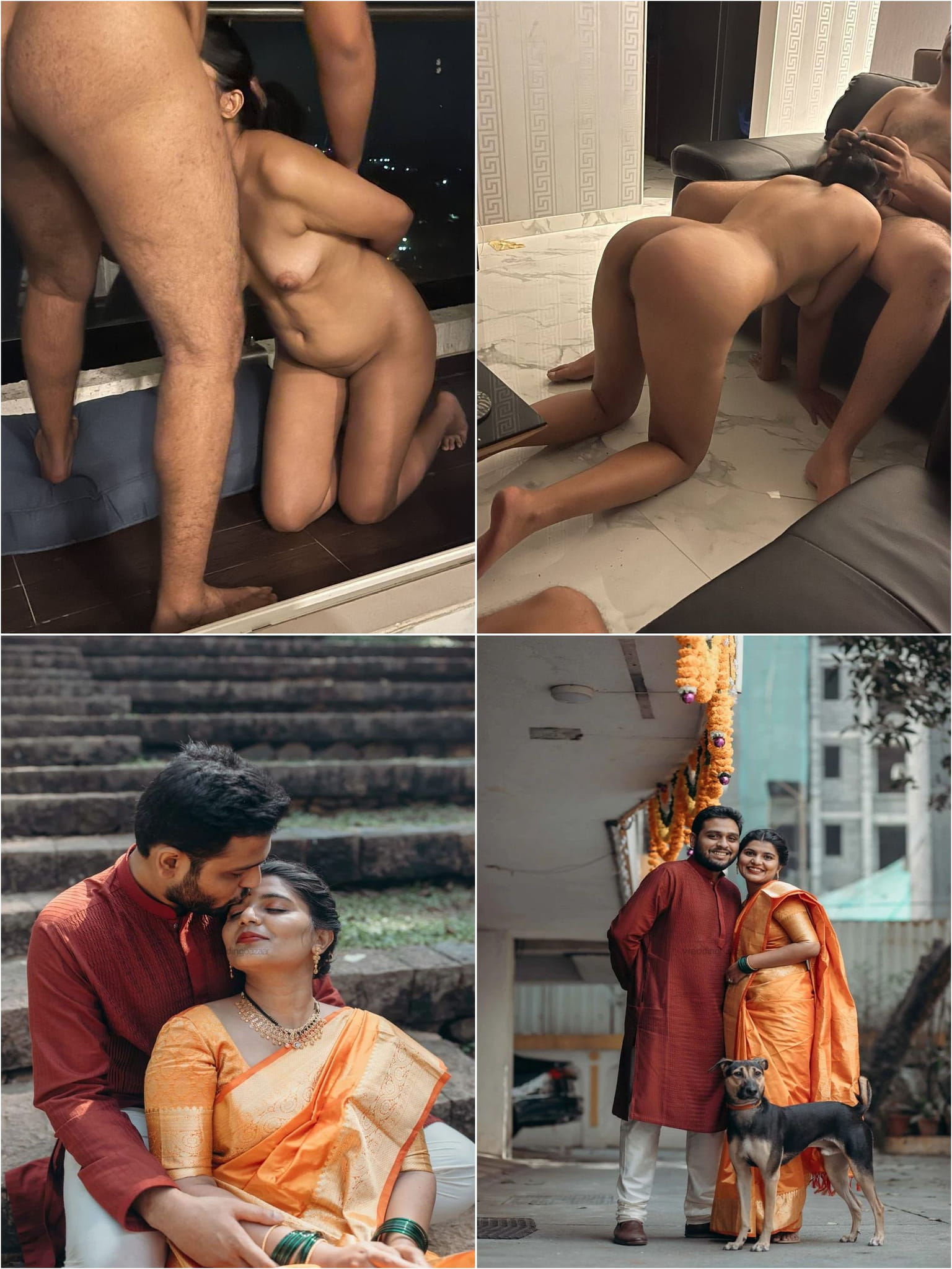 Honeymoon Par Patni Ko Doggy Banakar Uski Chut Faad